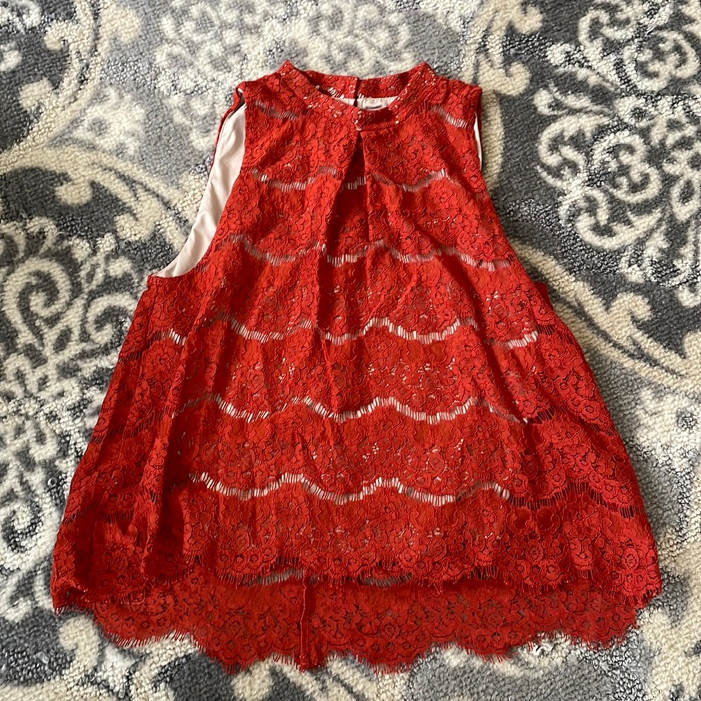 Orange lace shirt